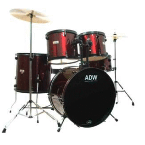 American Drum Works Nebula 5-Piece Drum Set - Red w/Hardware + Throne